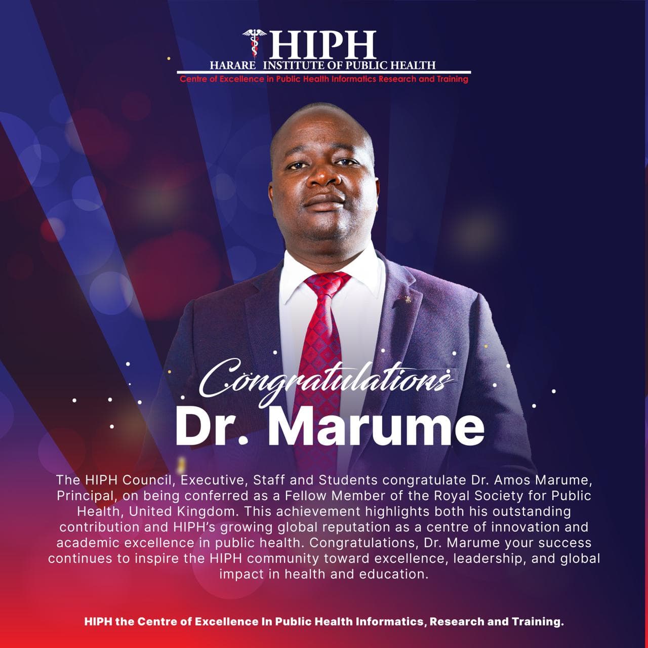 Congratulations Dr A. Marume