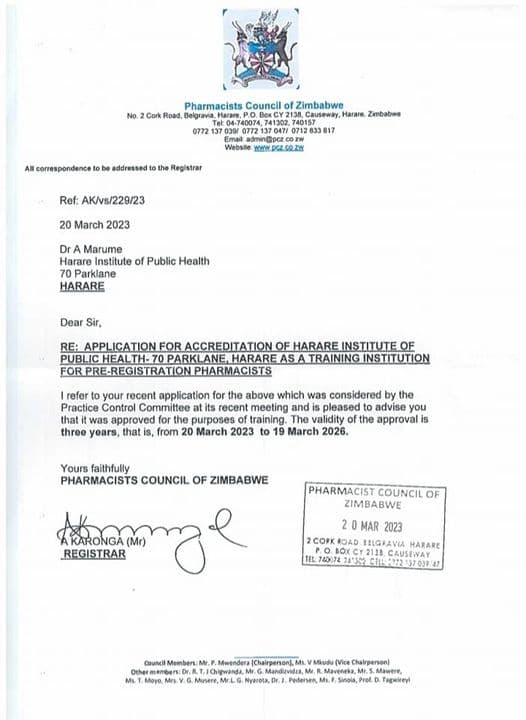 Pre-registration for pharmacists training