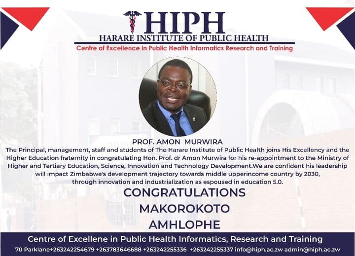 Congratulations Prof Amon Murwira