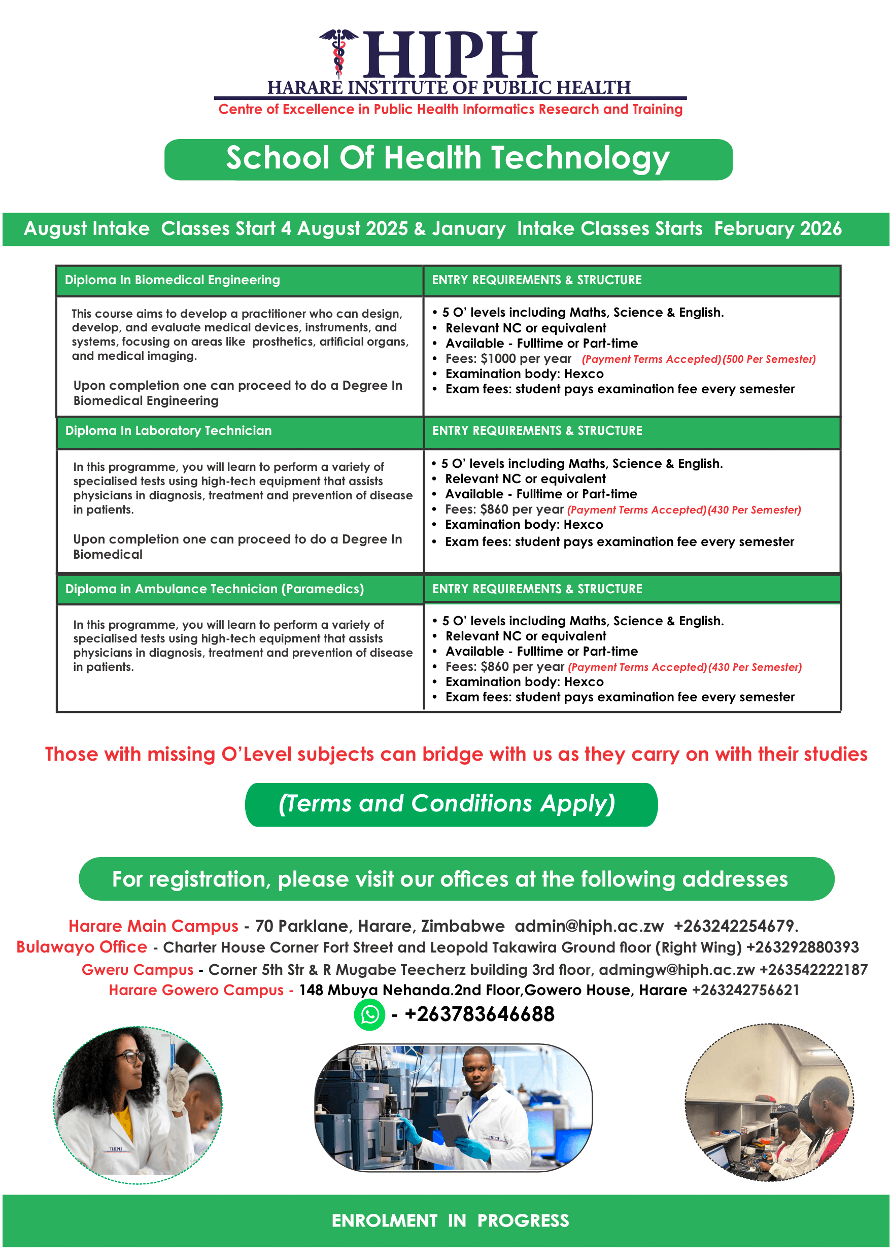 Secure your spot now for August Intake 2025