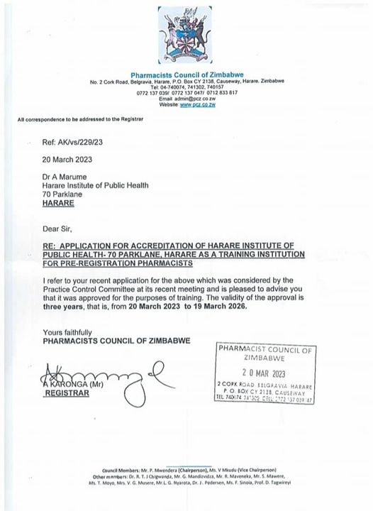 Pre-registration for pharmacists training