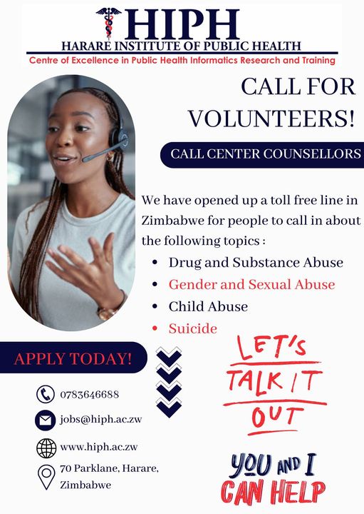 Call center counselors volunteers