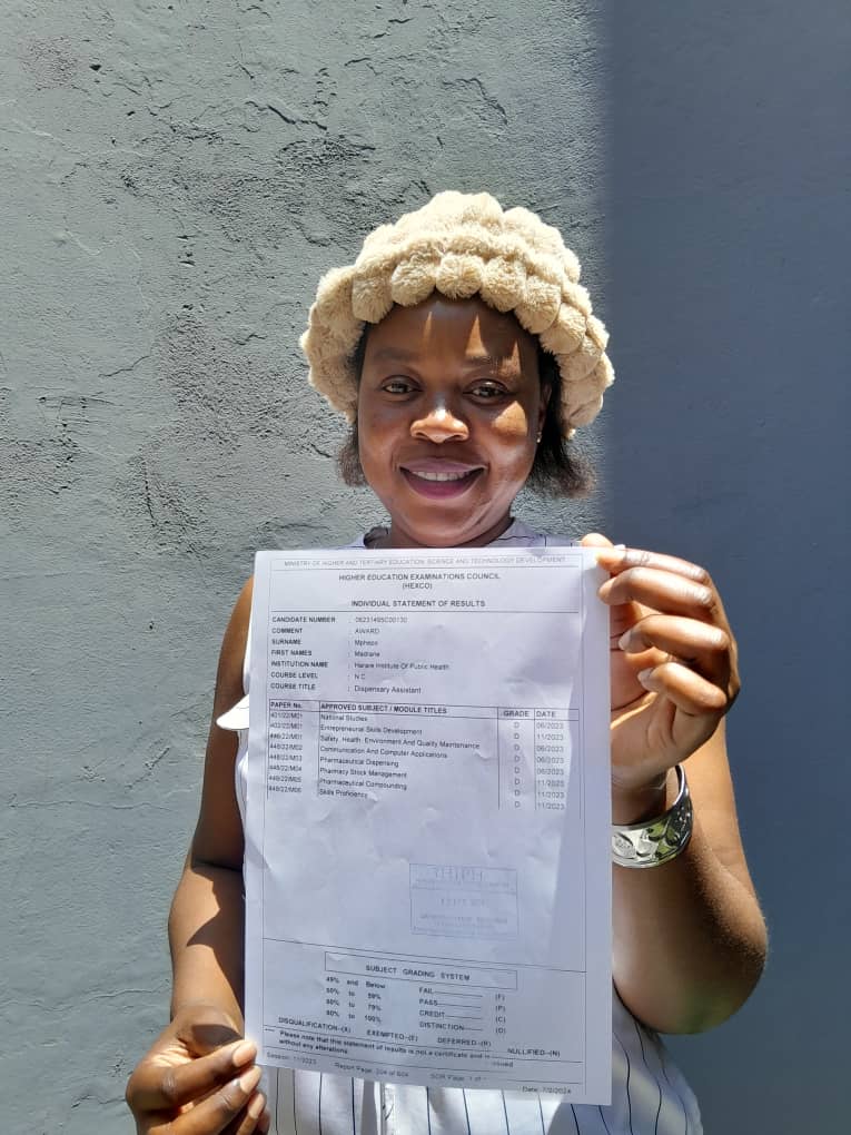 Dispensary Assistant student who scooped 8 Distinctions