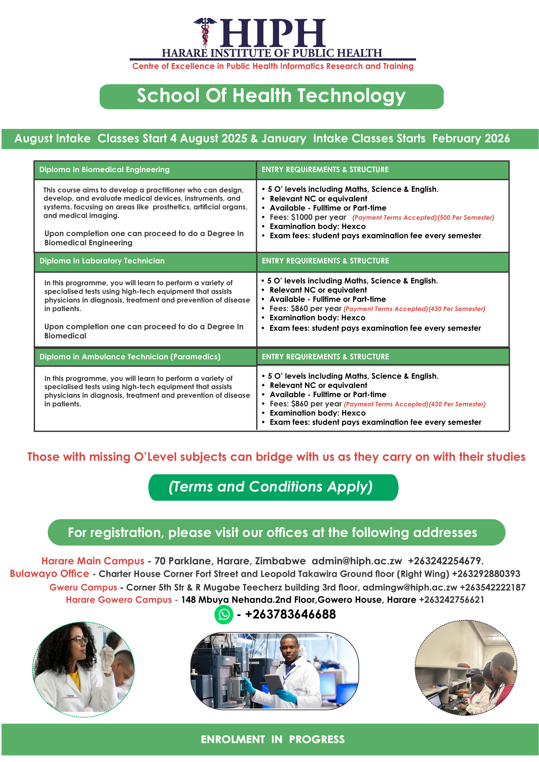 Secure your spot now for August Intake 2025