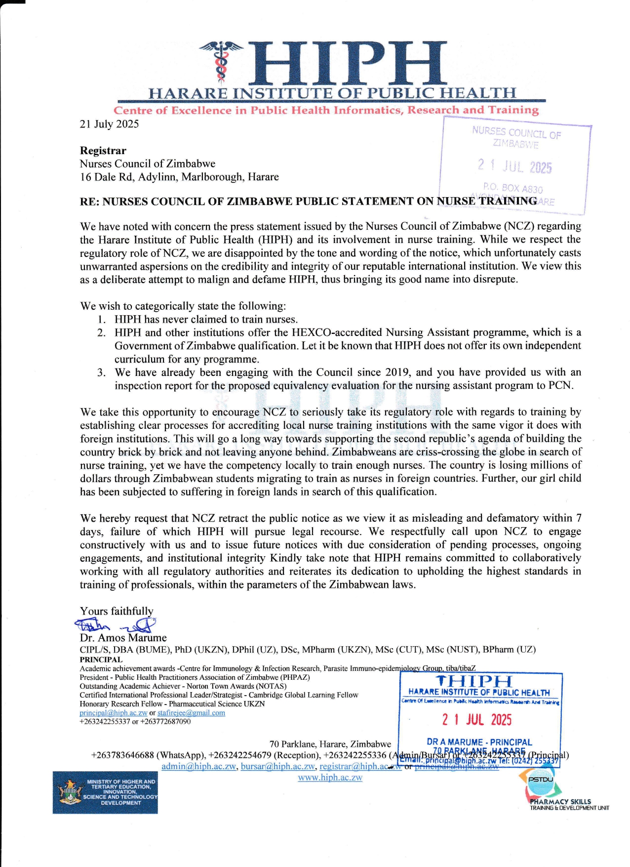 Attention HIPH Stakeholders: